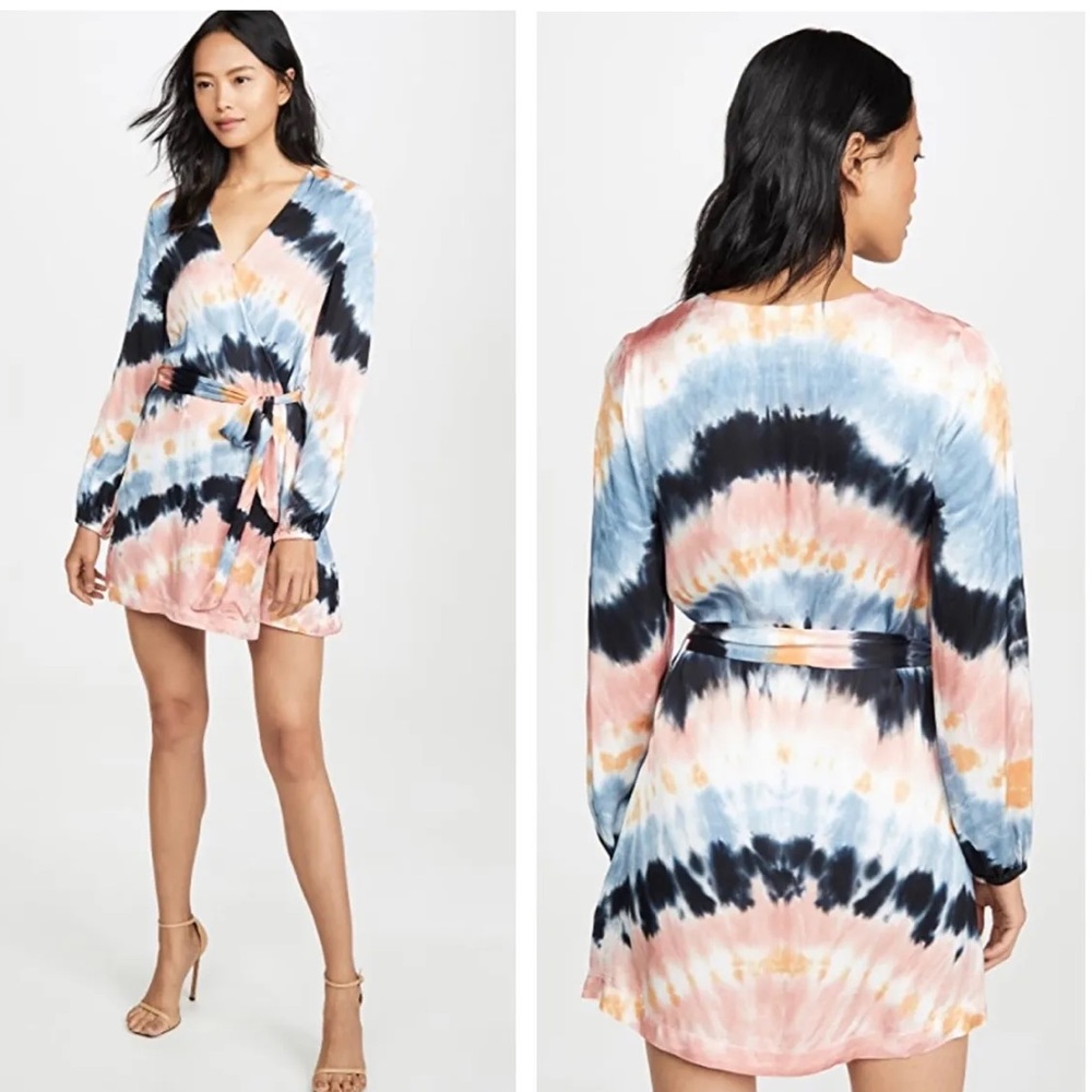Young Fabulous & Broke Tie-dye Wrap Dress